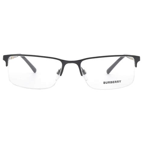 burberry eyeglasses be1282 1001 black 55 mm male metal black|Burberry BE1282 1001 Unisex Semi.